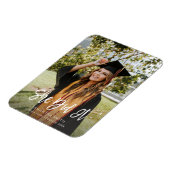 Magnet Flexible Elle L'A Fait Moderne Script Graduation Photo (Côté Gauche)