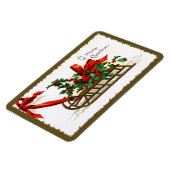 Magnet Flexible Ellen H. Clapsaddle : Sledge avec Holly (Côté Gauche)