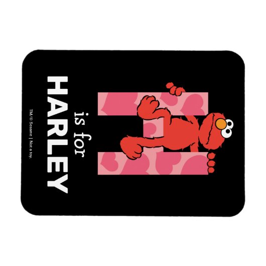 Magnet Flexible Elmo Alphabet | Coeurs H (Horizontal)