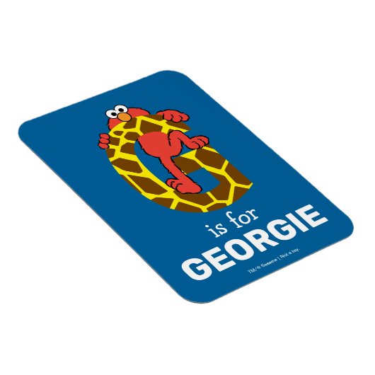 Magnet Flexible Elmo Alphabet | G Giraffe (Côté Droit)