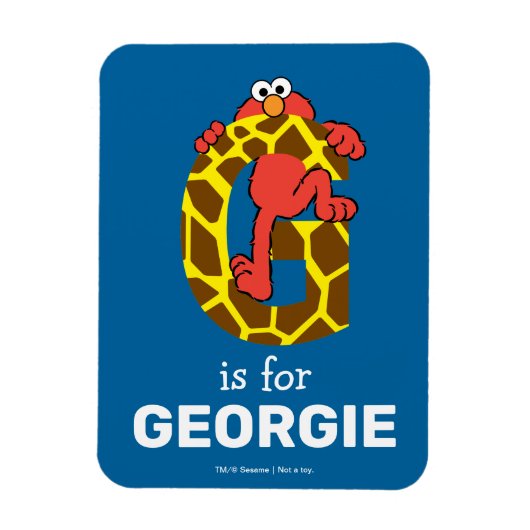 Magnet Flexible Elmo Alphabet | G Giraffe (Vertical)