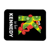 Magnet Flexible Elmo Alphabet | K Kiwi (Horizontal)