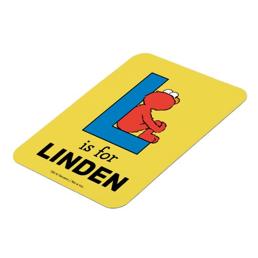 Magnet Flexible Elmo Alphabet | L Bleu (Côté Gauche)