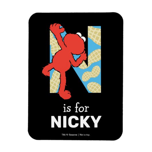 Magnet Flexible Elmo Alphabet | N N Noix (Vertical)
