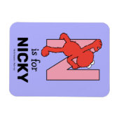 Magnet Flexible Elmo Alphabet | N rose (Horizontal)