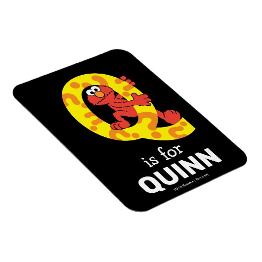 Magnet Flexible Elmo Alphabet | Q Point d'interrogation (Côté Droit)