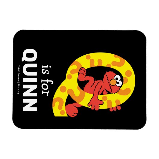 Magnet Flexible Elmo Alphabet | Q Point d'interrogation (Horizontal)