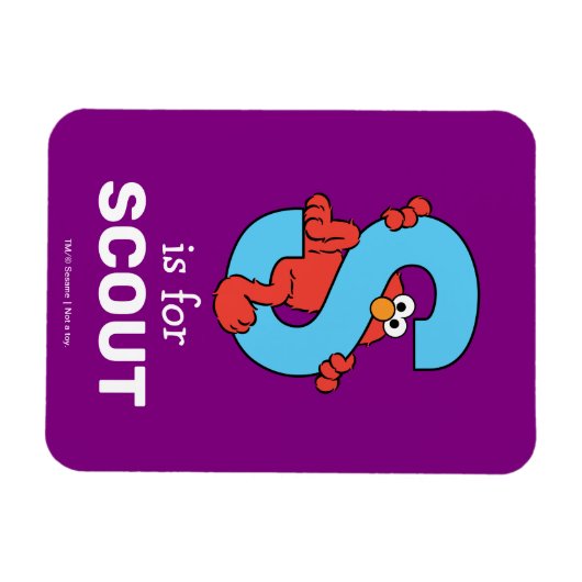 Magnet Flexible Elmo Alphabet | S Bleu (Horizontal)