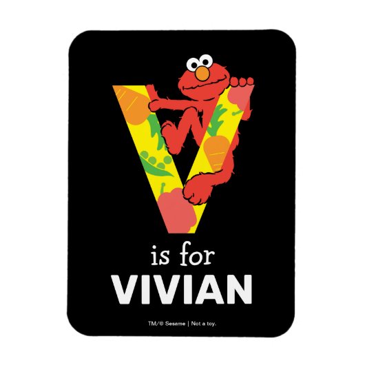 Magnet Flexible Elmo Alphabet | T rose (Vertical)