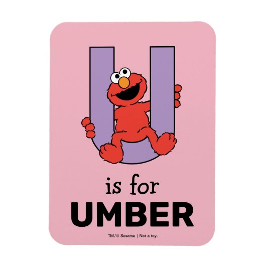 Magnet Flexible Elmo Alphabet | U violet (Vertical)