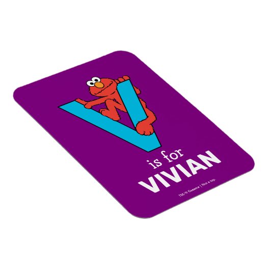 Magnet Flexible Elmo Alphabet | V bleu (Côté Droit)