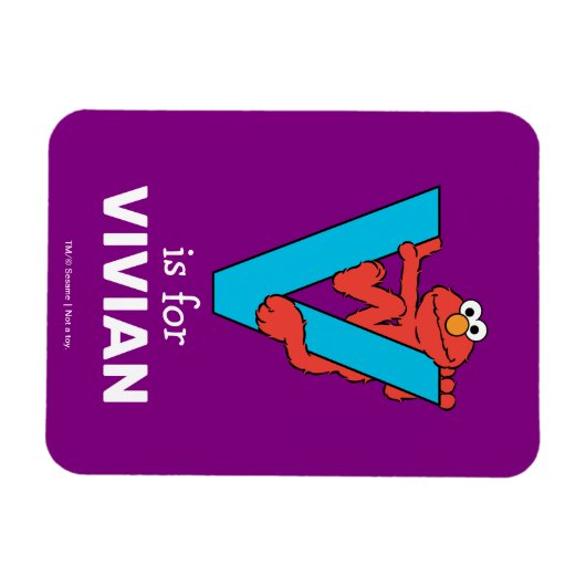 Magnet Flexible Elmo Alphabet | V bleu (Horizontal)