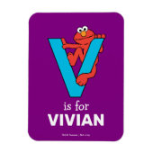 Magnet Flexible Elmo Alphabet | V bleu (Vertical)