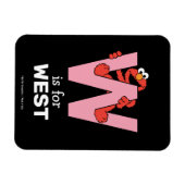 Magnet Flexible Elmo Alphabet | W rose (Horizontal)
