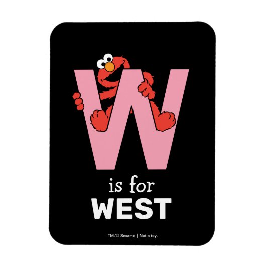 Magnet Flexible Elmo Alphabet | W rose (Vertical)
