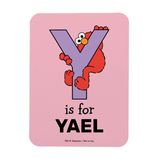 Magnet Flexible Elmo Alphabet | Y Violet (Vertical)