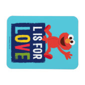 Magnet Flexible Elmo | L est pour l'amour (Horizontal)