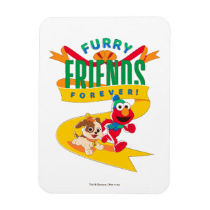 Magnet Flexible Elmo & Tango Furry Friends Forever