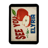 Magnet Flexible Elyria Ohio Apple - Vintage voyage (Vertical)
