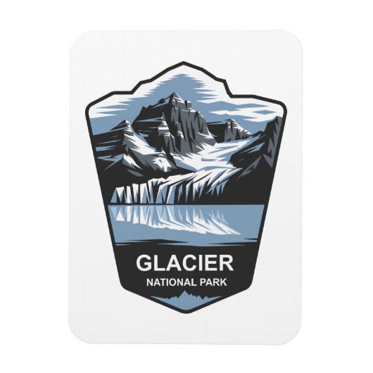 Magnet Flexible Emblem du parc national des Glaciers (Vertical)