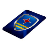 Magnet Flexible Emblème métallique d'Aruba (Côté Gauche)