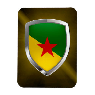 Magnet Flexible Emblème métallique de Guyane française