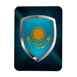 Magnet Flexible Emblème métallique de Kazakhstan