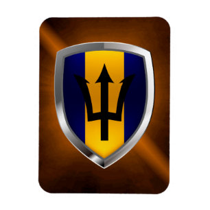 Magnet Flexible Emblème métallique de la Barbade