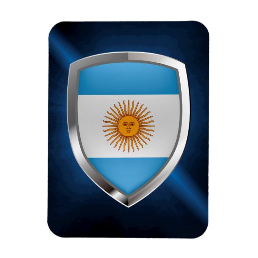 Magnet Flexible Emblème métallique de l'Argentine (Vertical)
