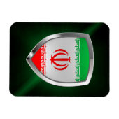 Magnet Flexible Emblème métallique de l'Iran (Horizontal)
