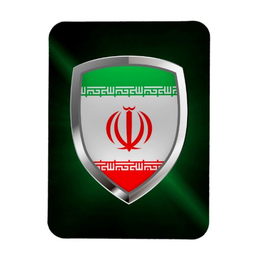 Magnet Flexible Emblème métallique de l'Iran (Vertical)