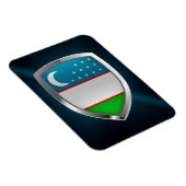Magnet Flexible Emblème métallique de l'Ouzbékistan (Côté Droit)