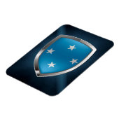 Magnet Flexible Emblème métallique de Micronésie (Côté Gauche)