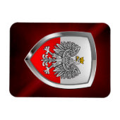 Magnet Flexible Emblème métallique de Pologne (Horizontal)