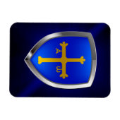 Magnet Flexible Emblème métallique des Asturies (Horizontal)