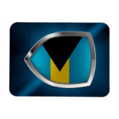 Magnet Flexible Emblème métallique des Bahamas (Horizontal)
