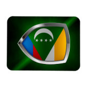 Magnet Flexible Emblème métallique des Comores (Horizontal)