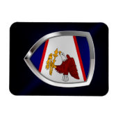 Magnet Flexible Emblème métallique des Samoa américaines (Horizontal)