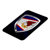 Magnet Flexible Emblème métallique des Samoa américaines (Côté Gauche)