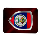 Magnet Flexible Emblème métallique du Belize (Horizontal)
