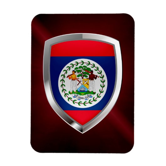 Magnet Flexible Emblème métallique du Belize (Vertical)