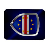 Magnet Flexible Emblème métallique du Cap-Vert (Horizontal)