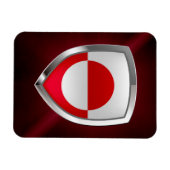 Magnet Flexible Emblème métallique du Groenland (Horizontal)