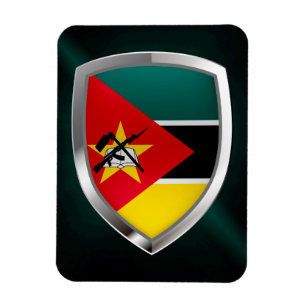 Magnet Flexible Emblème métallique du Mozambique