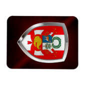 Magnet Flexible Emblème métallique du Pérou (Horizontal)