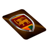 Magnet Flexible Emblème métallique du Sri Lanka (Côté Droit)