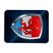 Magnet Flexible Emblème métallique luxembourgeois (Horizontal)