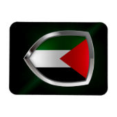 Magnet Flexible Emblème métallique palestinien (Horizontal)