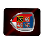 Magnet Flexible Emblème métallique République tchèque (Horizontal)