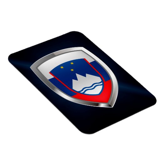 Magnet Flexible Emblème métallique Slovénie (Côté Droit)